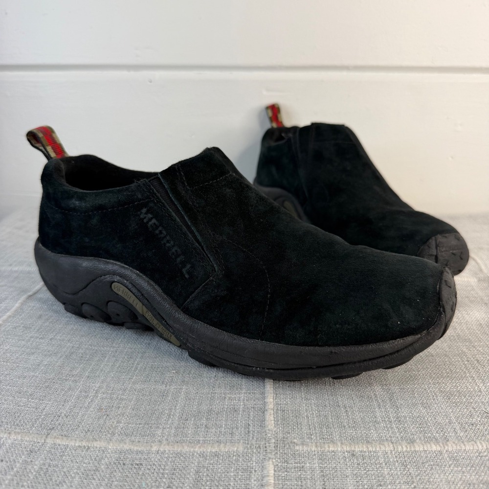 Merrell Men's 8 Jungle Moc Slip On Shoes Black Suede J60825